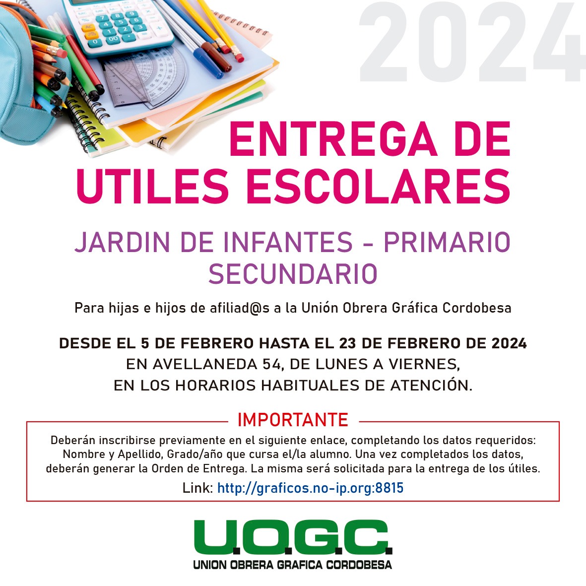 ENTREGA DE UTILES ESCOLARES