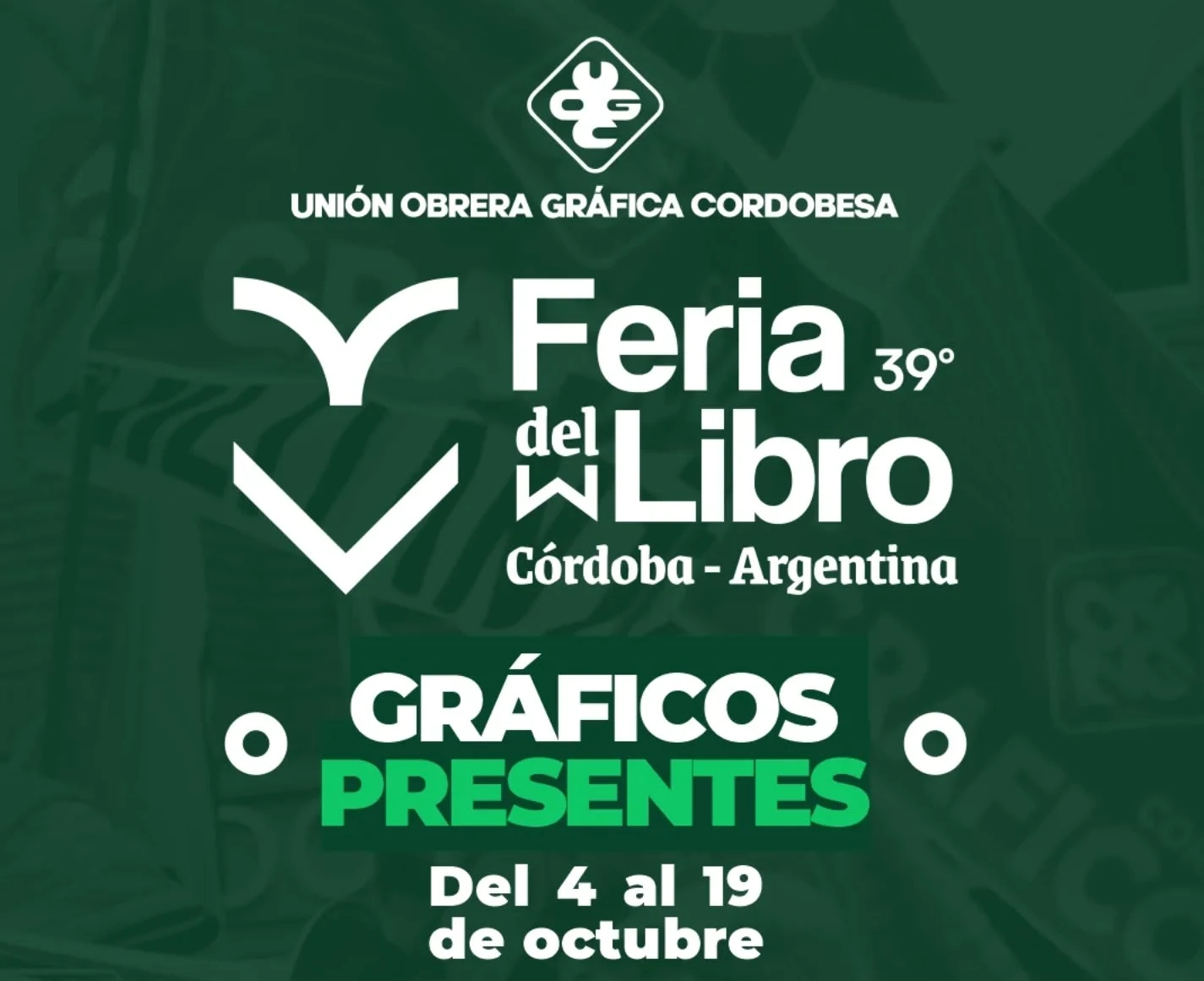 Las y los Gráficos estaremos presentes en la 39° Feria del Libro Córdoba. Las y los Gráficos estaremos presentes en la 39° Feria del Libro Córdoba.