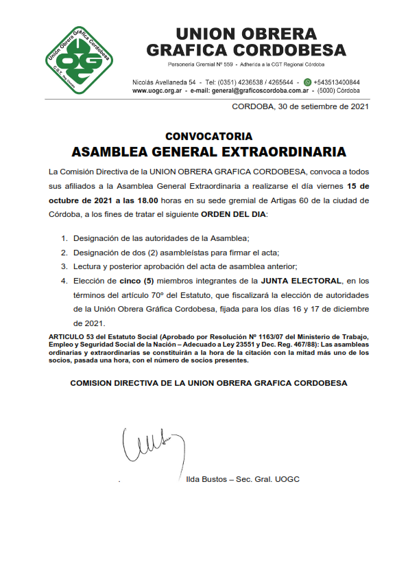 Asamblea General Extraordinaria