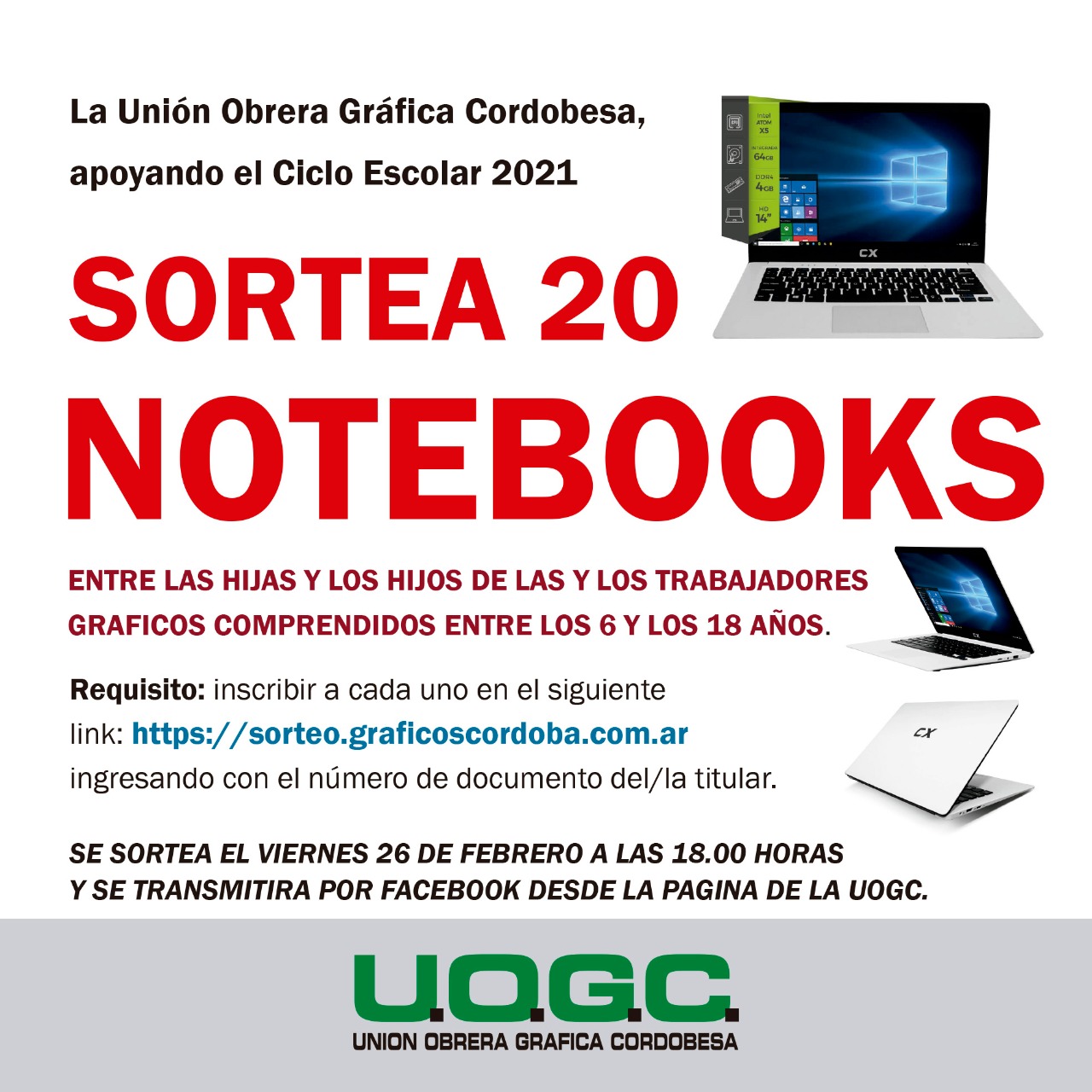 Sorteo de Notebooks